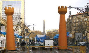 Inflatable castle turrets 9 m