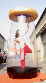 Inflatable column display